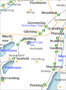 Karte vergrößern - Gilching in Oberbayern